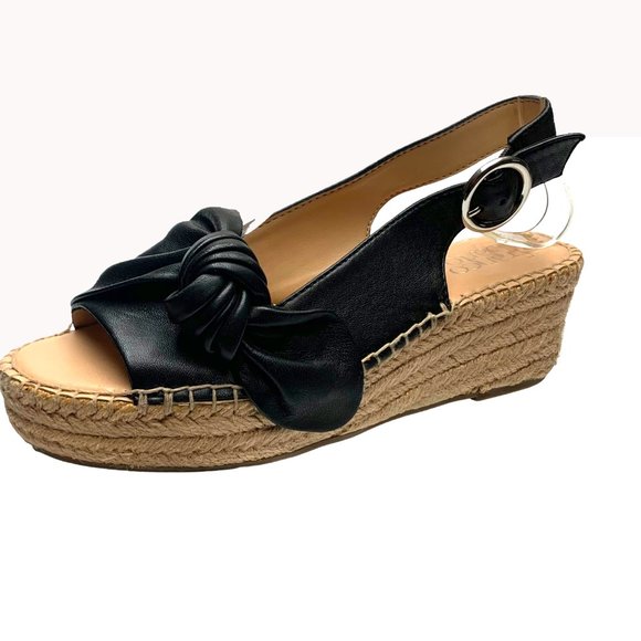 FRANCO SARTO Pirouette Leather Espadrille Slingback Sandals Womens - Picture 9 of 11
